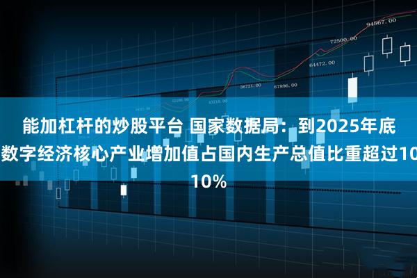 能加杠杆的炒股平台 国家数据局：到2025年底，数字经济核心产业增加值占国内生产总值比重超过10%
