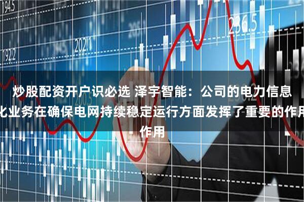 炒股配资开户识必选 泽宇智能：公司的电力信息化业务在确保电网持续稳定运行方面发挥了重要的作用