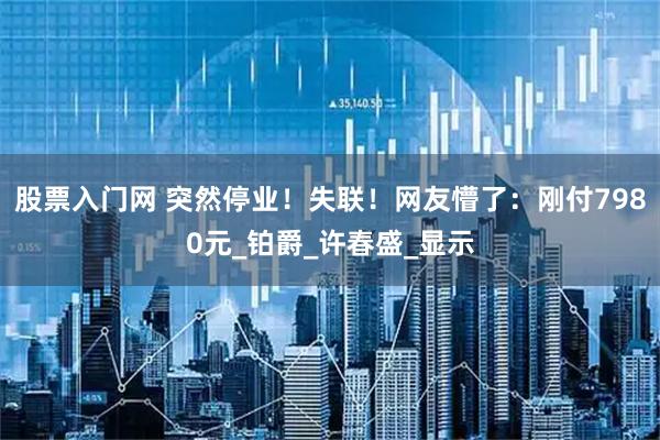 股票入门网 突然停业！失联！网友懵了：刚付7980元_铂爵_许春盛_显示